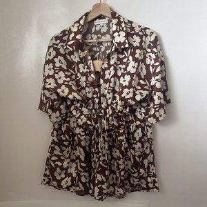 NWOT Vici Shorts Set Womens Summer of Diane Floral Top Shorts Anthropologie